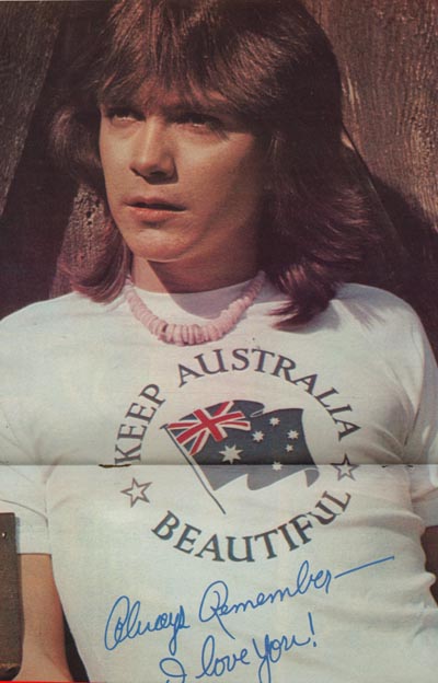 David Cassidy promoting Keep Australia Beautiful.