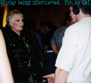 Shirley being interviewed.