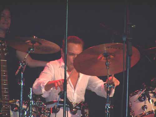 David plays the drums