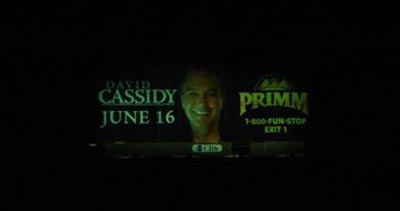 Billboard advertising David's concert at Primm