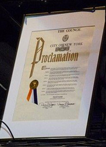 Proclamation given to David Cassidy
