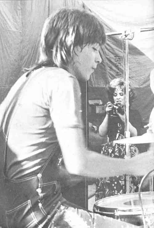 Playing drums in Melbourne 1974