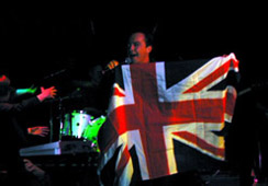 David with a British flag.