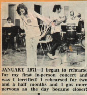 Rehearsing January 1971.