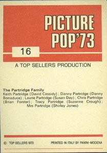 Partridge Family on #16 Picture Pop '73