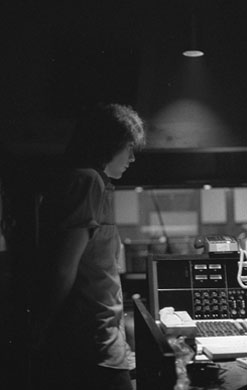 David in the recording studio