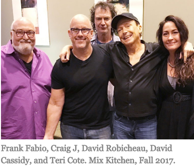 Frank Fabio, Craig J, David Robicheau, David Cassidy, and Teri Cote. Mix Kitchen, Fall 2017.