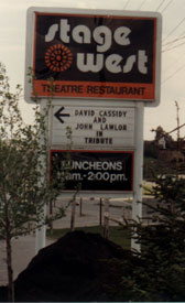 Photo of Stage West sign.