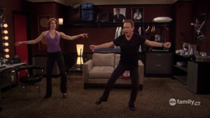 David teaches Audie the dance