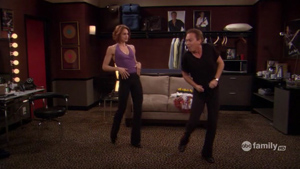 David teaches Audie the dance