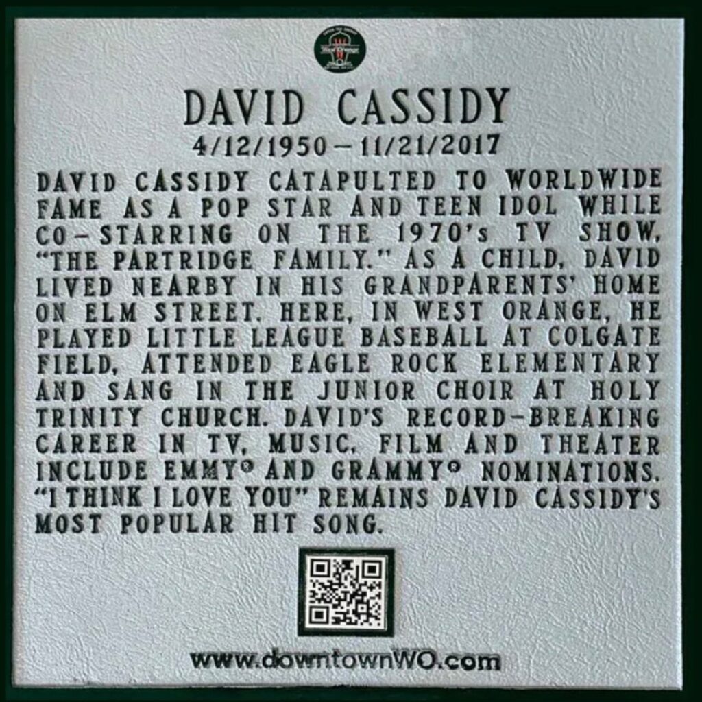 Historical Marker to honor David Cassidy