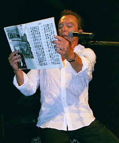 David holds his yearbook