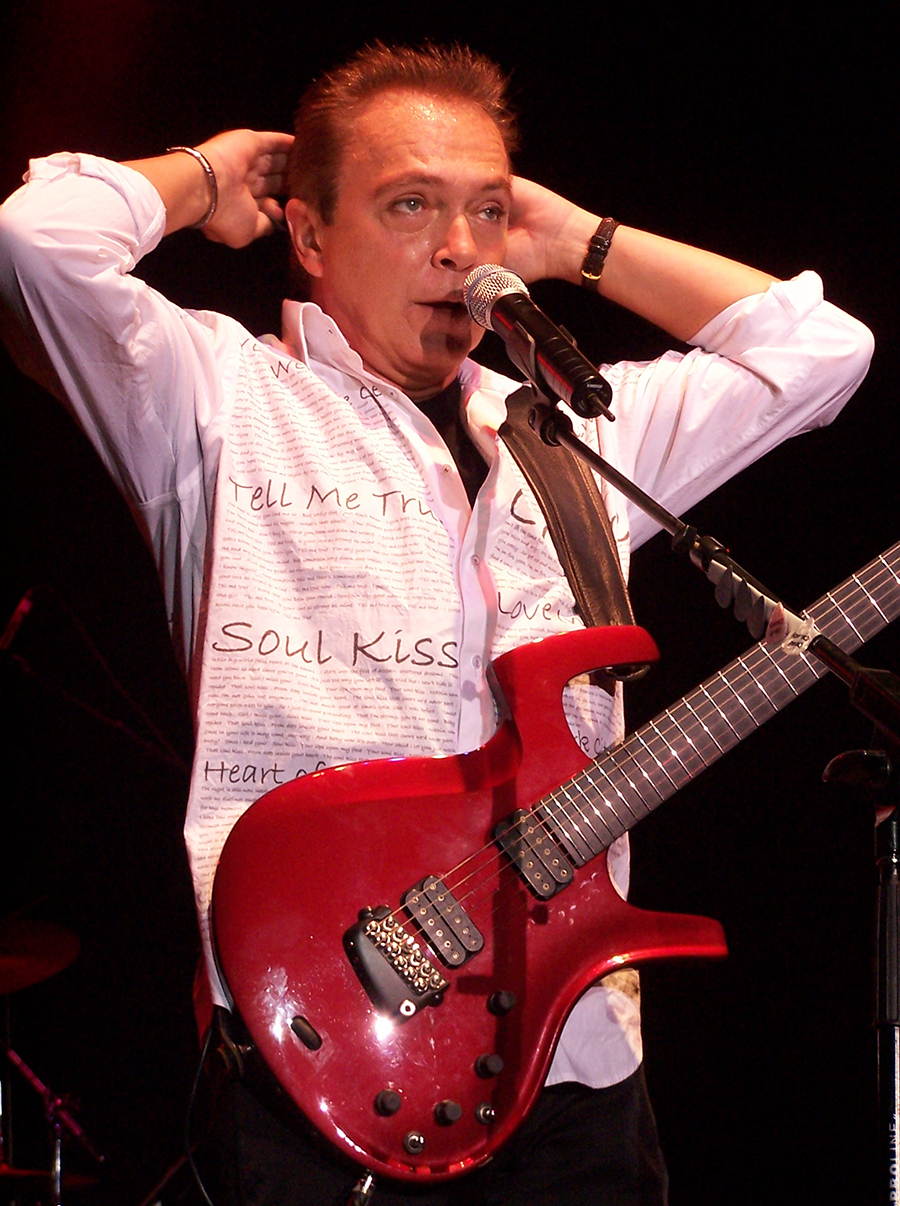 David wearing the shirt made by Silvia
