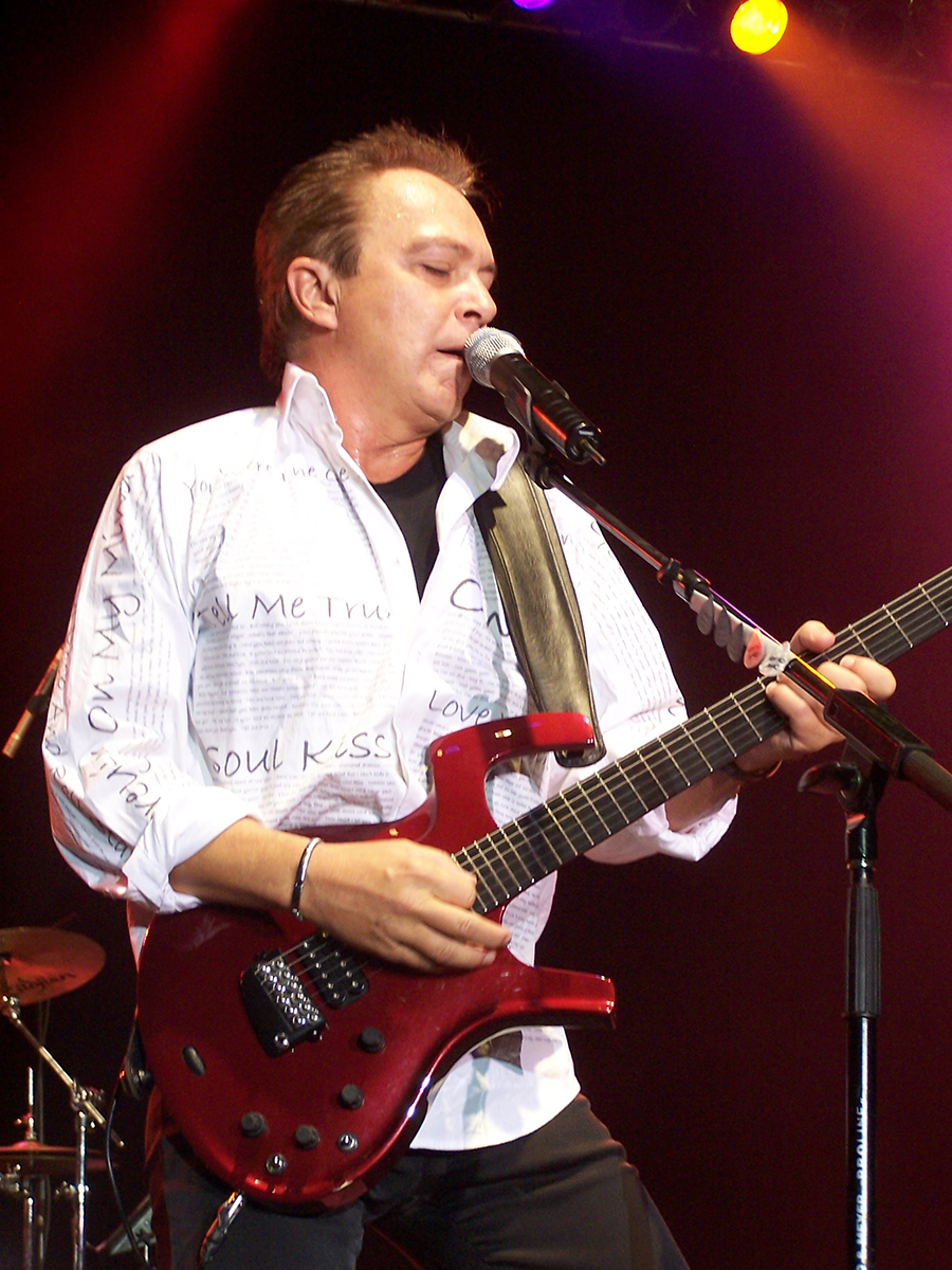 David wearing the shirt made by Silvia