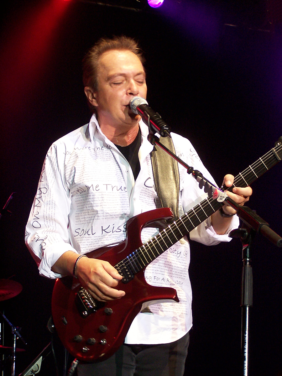 David wearing the shirt made by Silvia