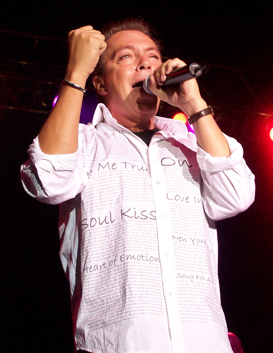 David wearing the shirt made by Silvia