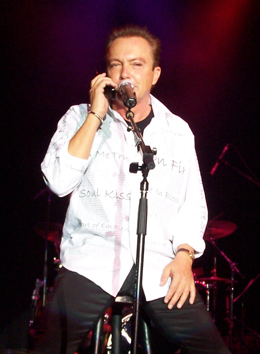David wearing the shirt made by Silvia