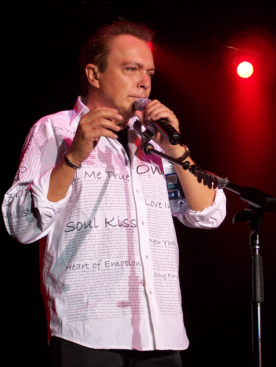 David wearing the shirt made by Silvia