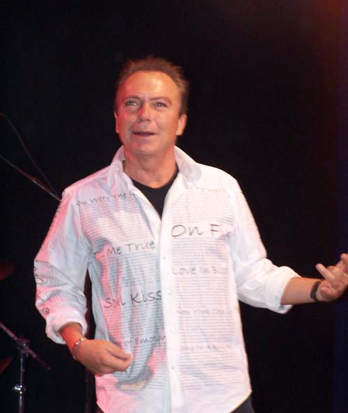 David wearing the shirt made by Silvia