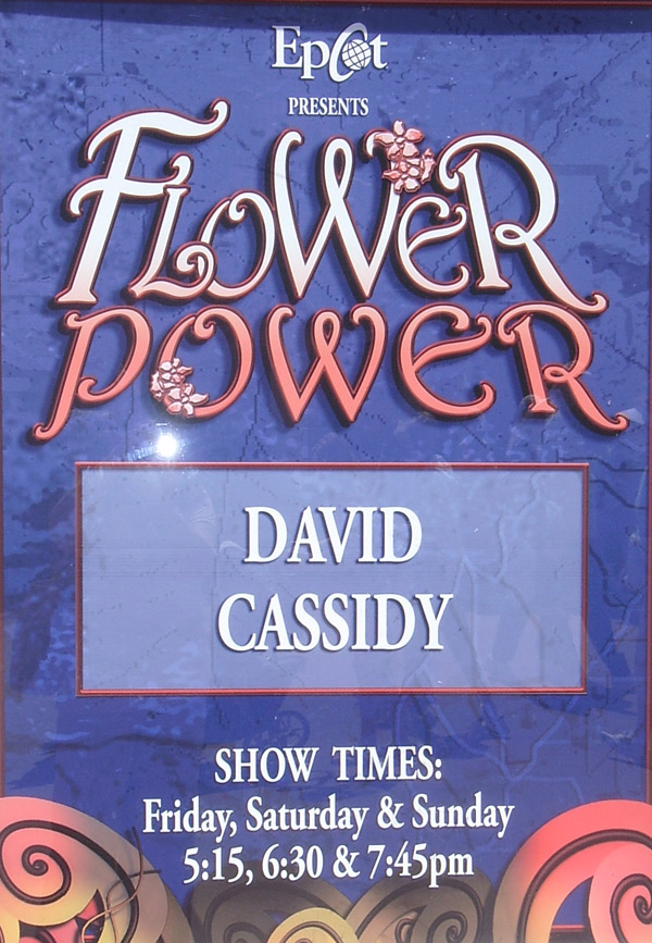 David's Epcot concert poster