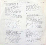 Hand written LP inserts.