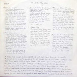 Hand written LP inserts.