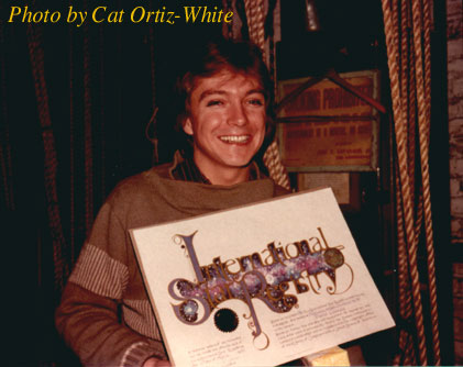 David with his certificate