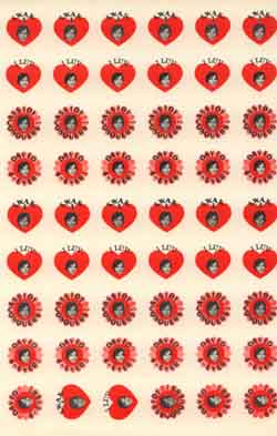 Stickers for a fan's stationery.