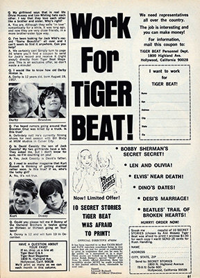 Tiger Beat Magazine