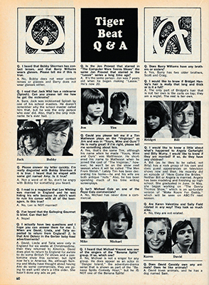 Tiger Beat October 1970