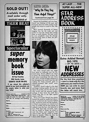 Tiger Beat Spectacular December 1971