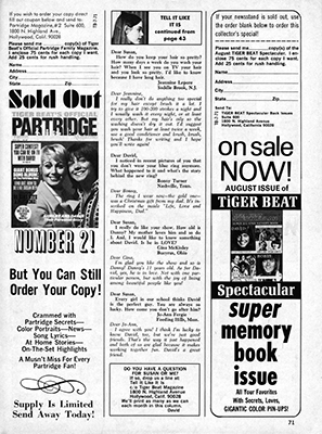 Tiger Beat July 1971