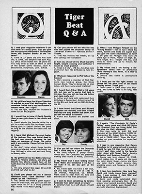 Tiger Beat March 1971