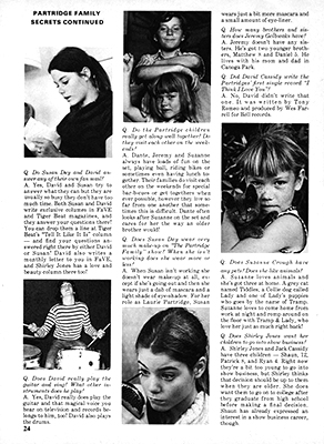 Tiger Beats Official Partridge Family Magazine - March 1971