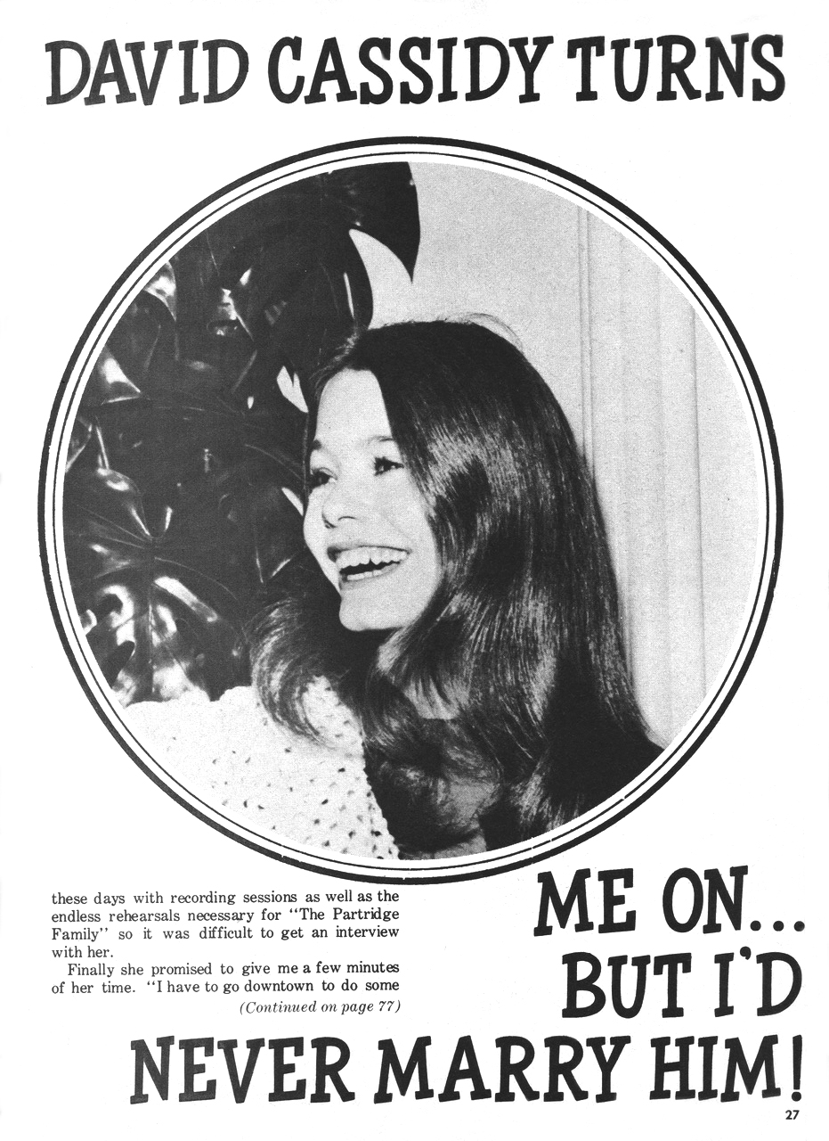 October 1971 Movie TV Spotlight Magazine