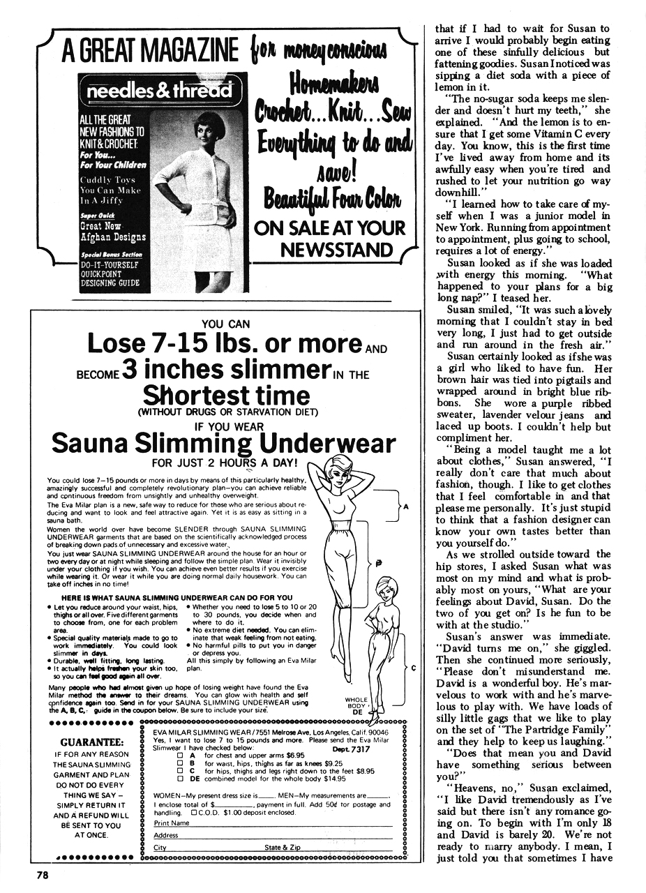 October 1971 Movie TV Spotlight Magazine