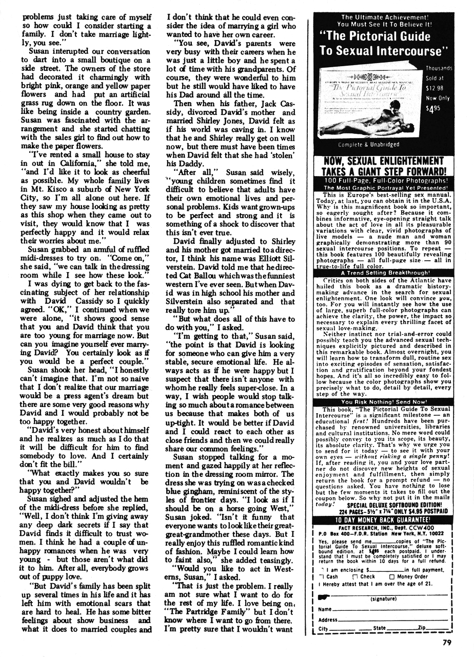 October 1971 Movie TV Spotlight Magazine