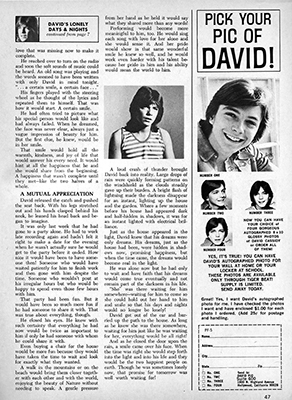 Tiger Beats Official Partridge Family Magazine - October 1971