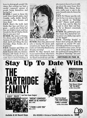 David Cassidy In Print - Tiger Beats Official Partridge Family Magazine ...