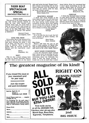 Tiger Beat Spectacular August 1972