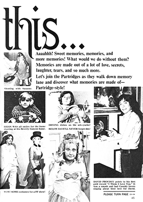 Tiger Beats Official Partridge Family Magazine - August 1972