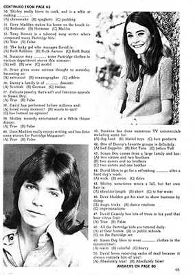 Tiger Beats Official Partridge Family Magazine - August 1972