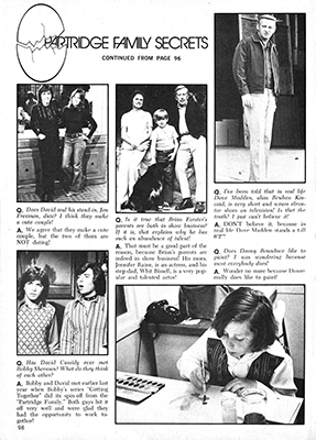 Tiger Beats Official Partridge Family Magazine - August 1972