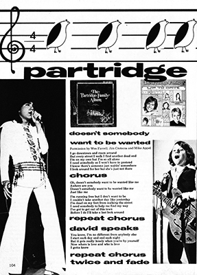 Tiger Beats Official Partridge Family Magazine - August 1972