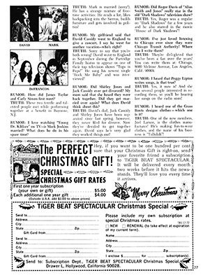 Tiger Beat Spectacular December 1972