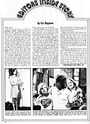 Tiger Beats Official Partridge Family Magazine - August 1972