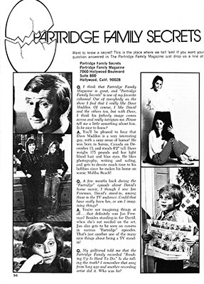 Tiger Beats Official Partridge Family Magazine - August 1972