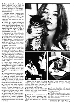 Tiger Beats Official Partridge Family Magazine - August 1972