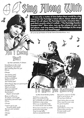 Tiger Beats Official Partridge Family Magazine - August 1972