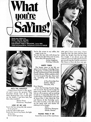 David Cassidy In Print - Tiger Beats Official Partridge Family Magazine ...
